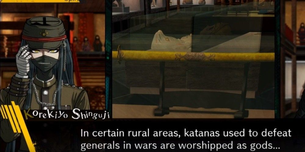 Korekiyo talking about katanas. 