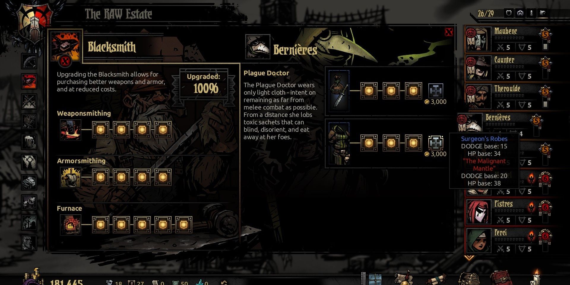 Darkest Dungeon Upgrading Furnace