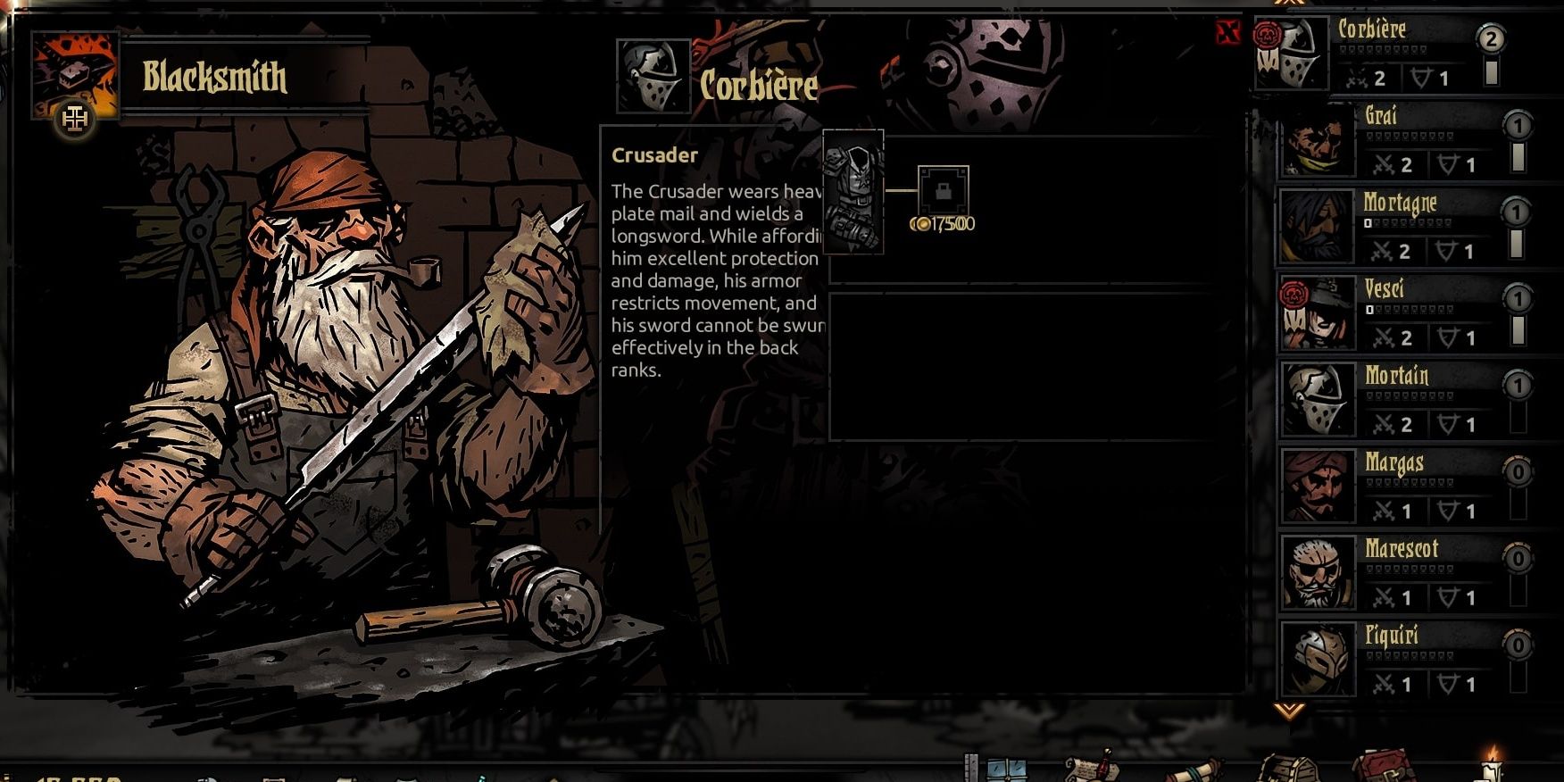 Darkest Dungeon Blacksmith Options 