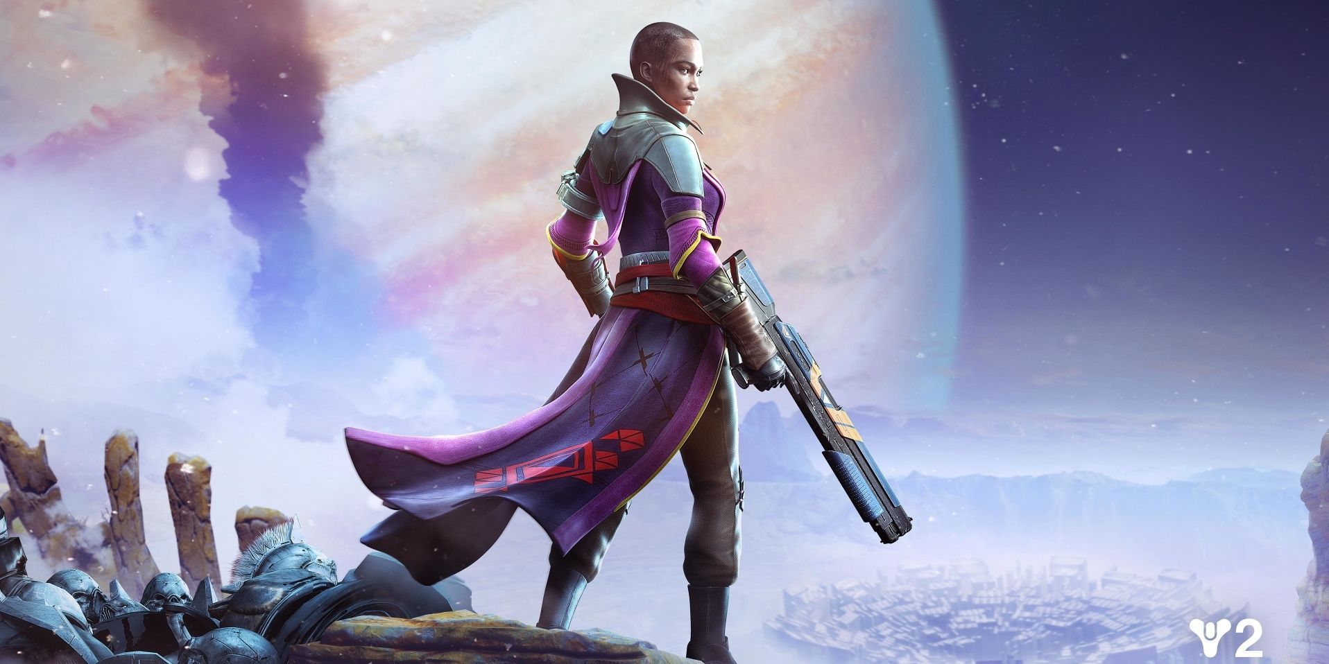 Ikora Rey standing in front of a wide landscape in Destiny 2
