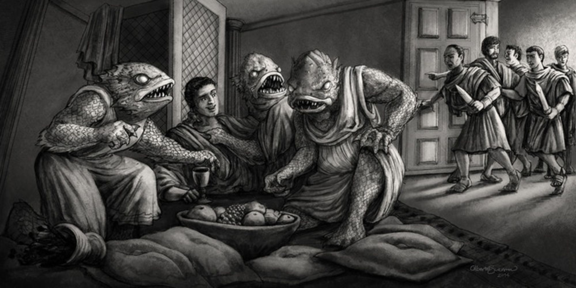 Cthulhu Invictus Fishmen Being Caught