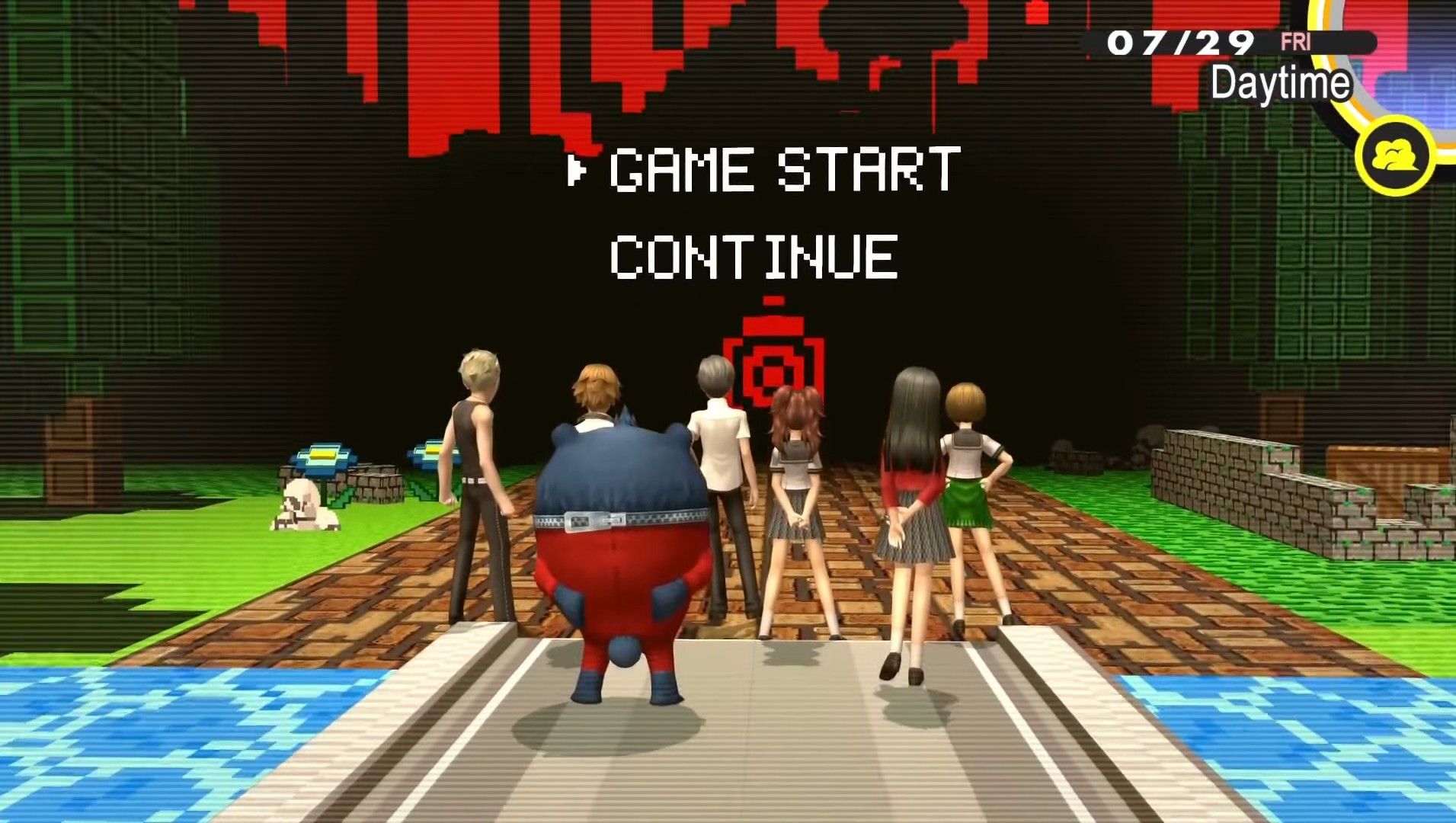 the investigation team at the entrance to void quest in persona 4 golden