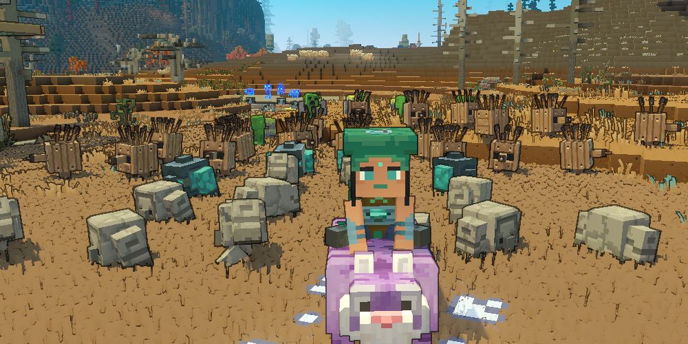 a large army of golems in minecraft legends