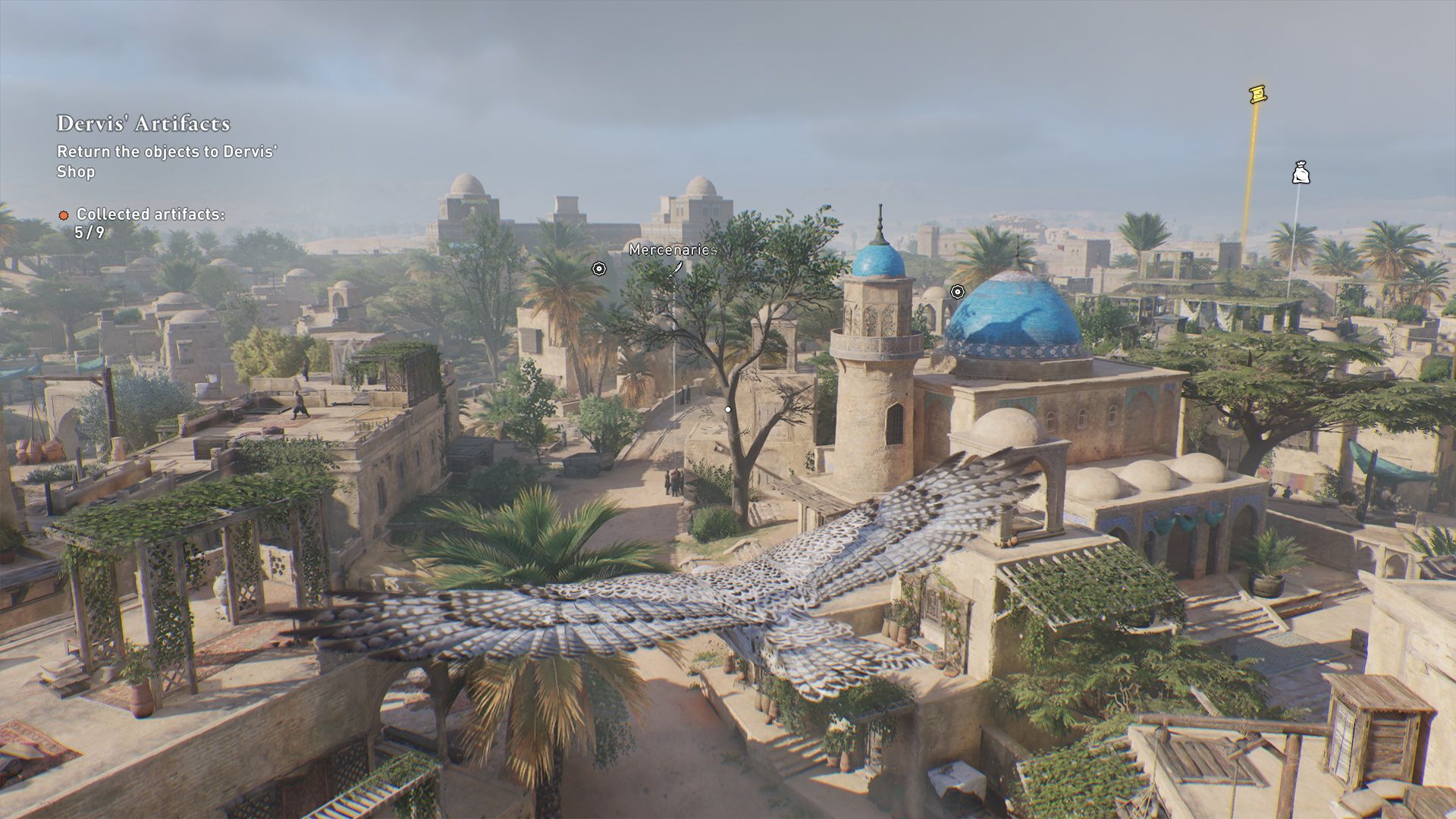Assassin's Creed Mirage, All Dervis Artifacts, Flying around with Enkidu looking for treasures