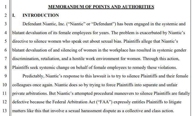 Niantic Lawsuit pt 1