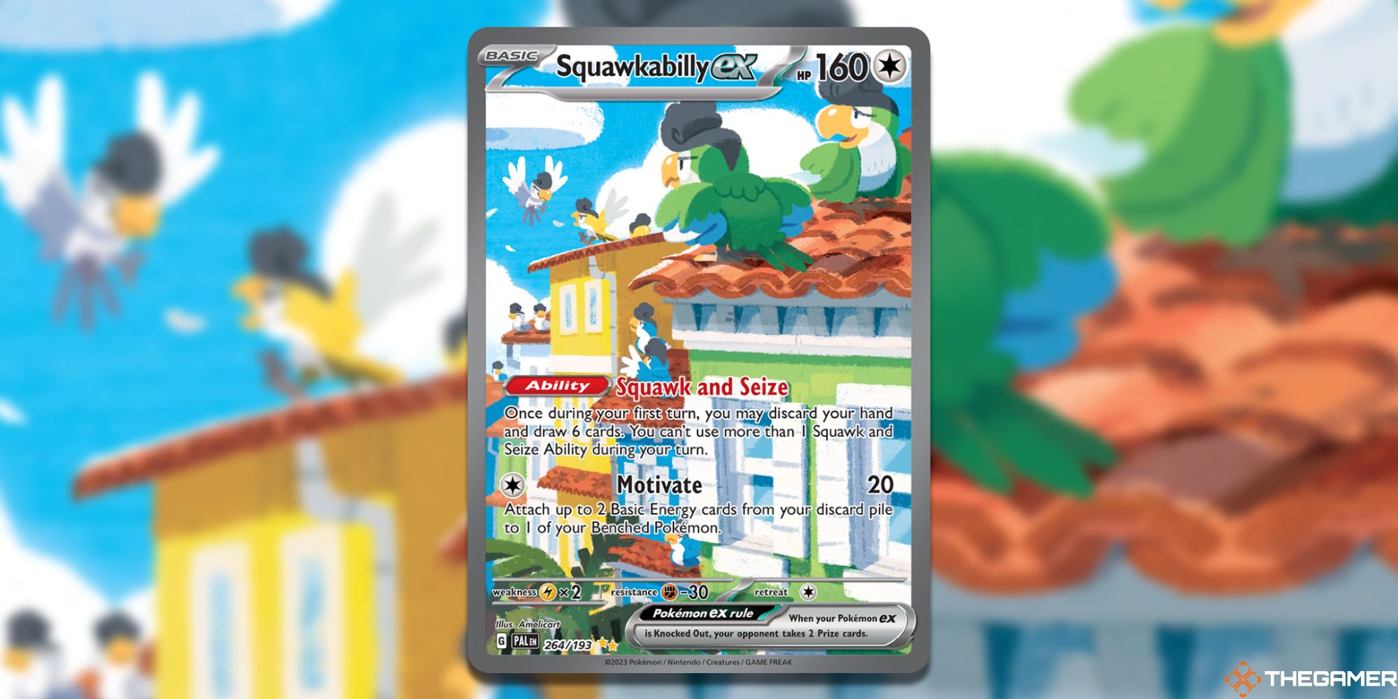 Pokemon TCG Squawkabilly Ex Card