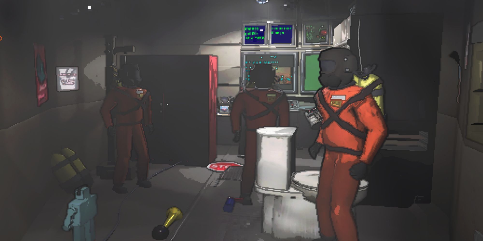 Party of several players in a ship in Lethal Company.