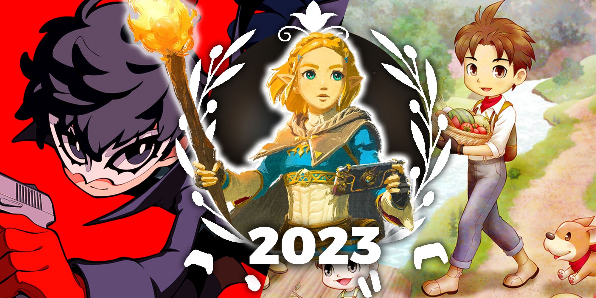 persona 5 tactica joker, tears of the kingdom zelda, and a farmer from story of seasons a wonderful life gabrielle castania goty feature