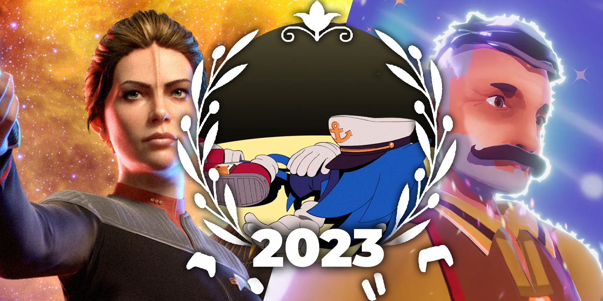 Some of the games on my Game of the Year list, from left to right: Star Trek: Resurgence, The Murder of Sonic the Hedgehog, Thirsty Suitors