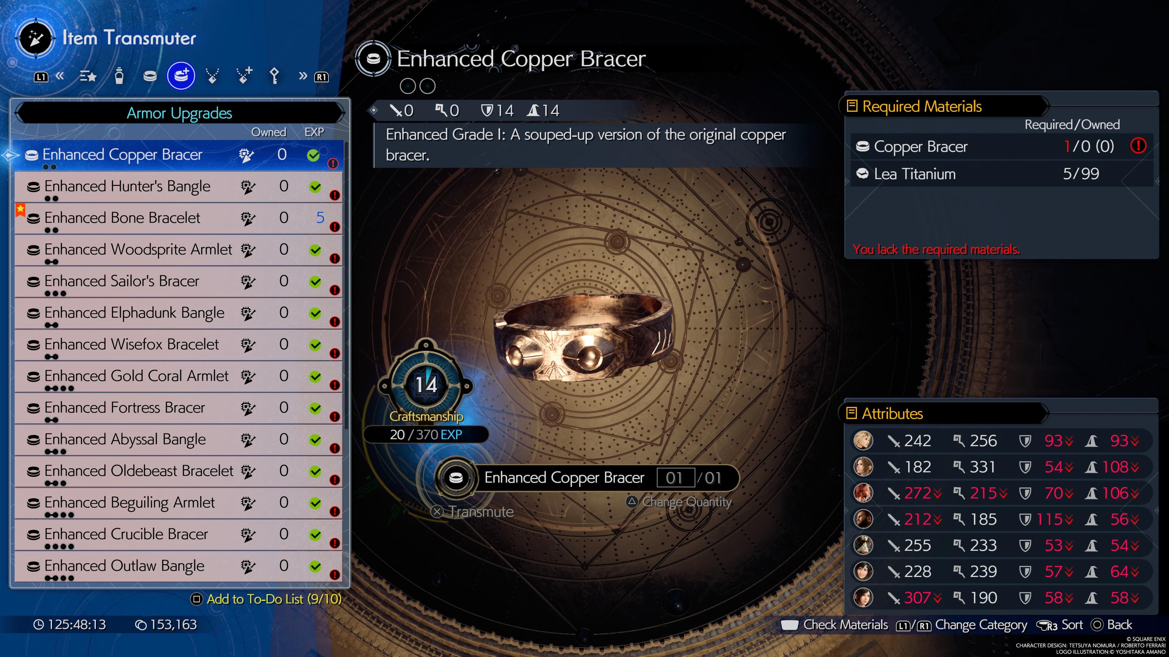 Item Transmuter image of Enhanced Copper Bracer in FF7 Rebirth