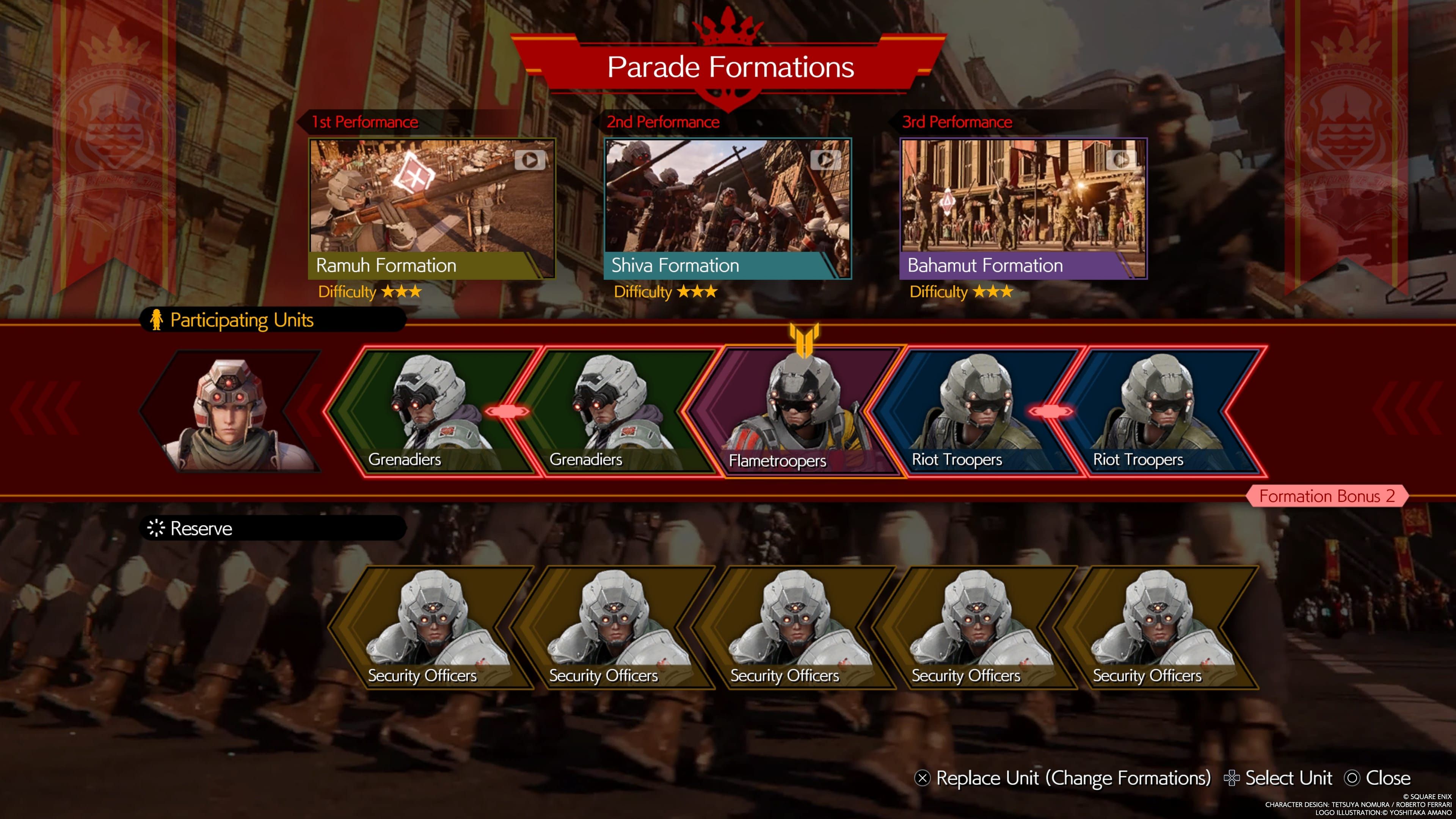 FINAL FANTASY VII REBIRTH Ideal Parade Formation