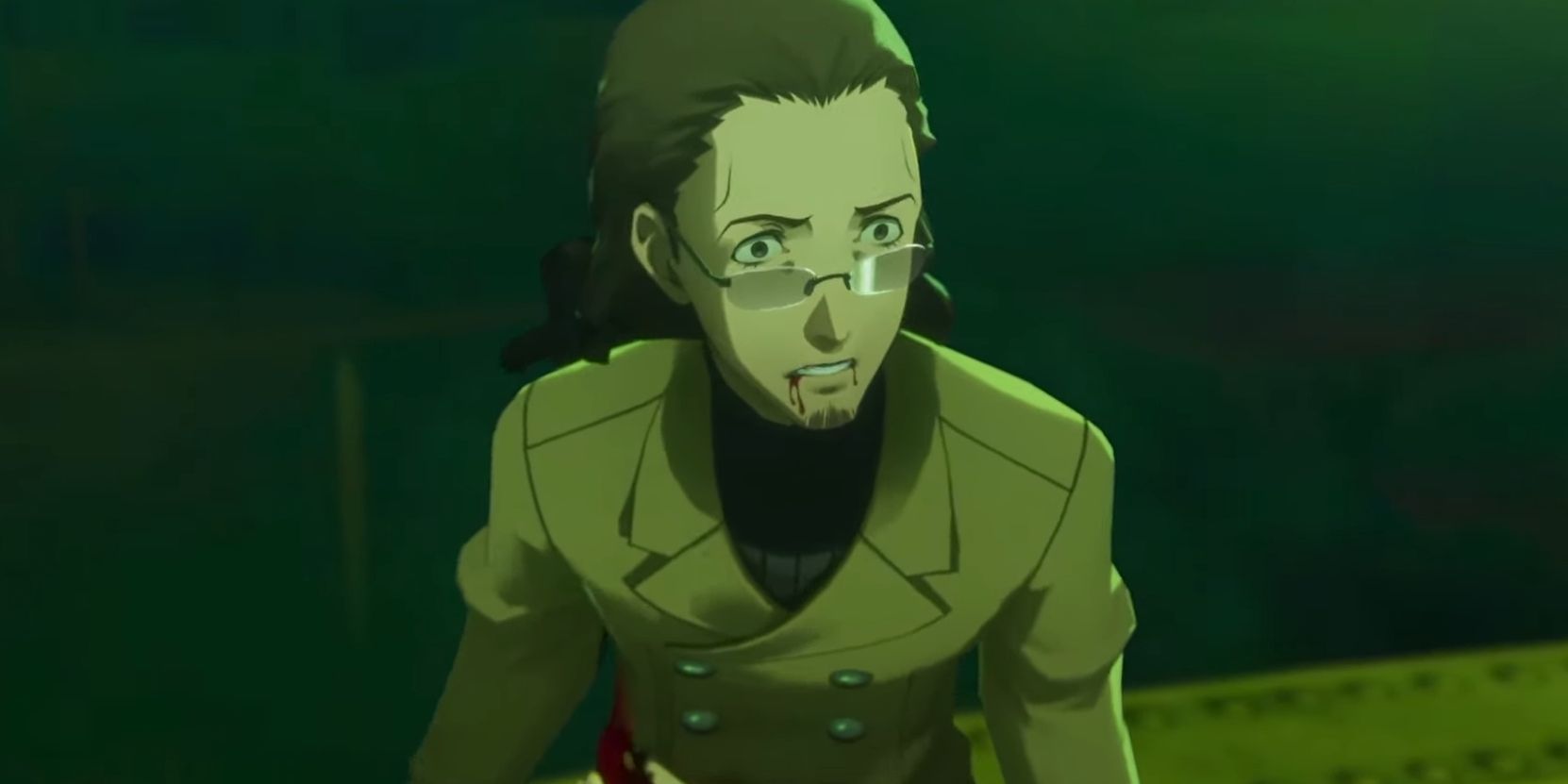 Moments before Ikutsuki falls off of Tartarus to his death