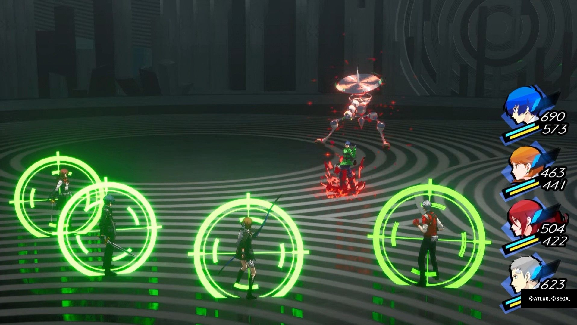 jin using weakness scan on sees persona 3 reload p3r