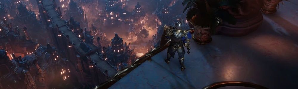 Last Epoch Player Overlooking City In Circle Of Fortune Observatory Header