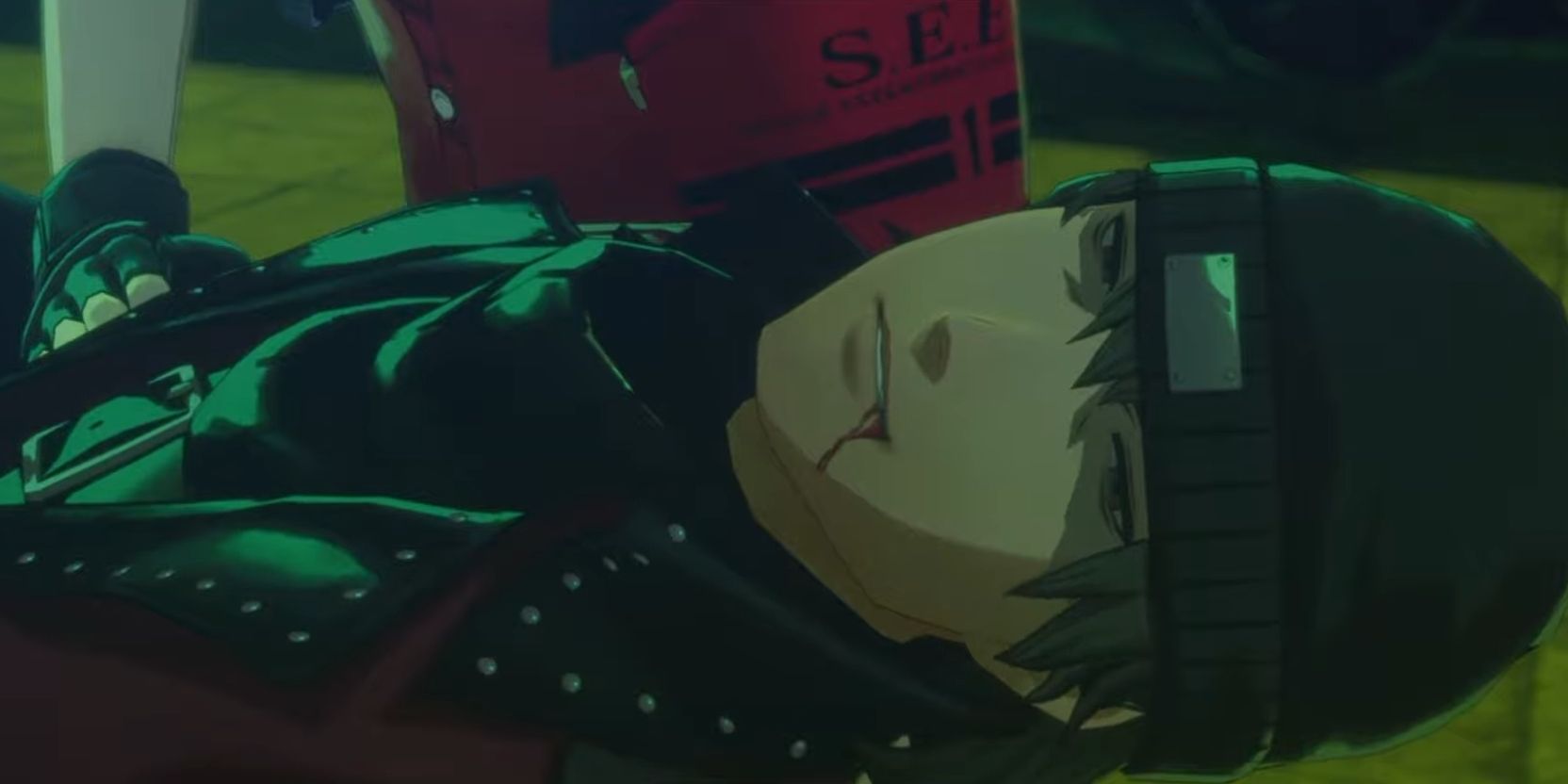 Shinjiro dies in the hands of Akihiko as he tells Ken to live on