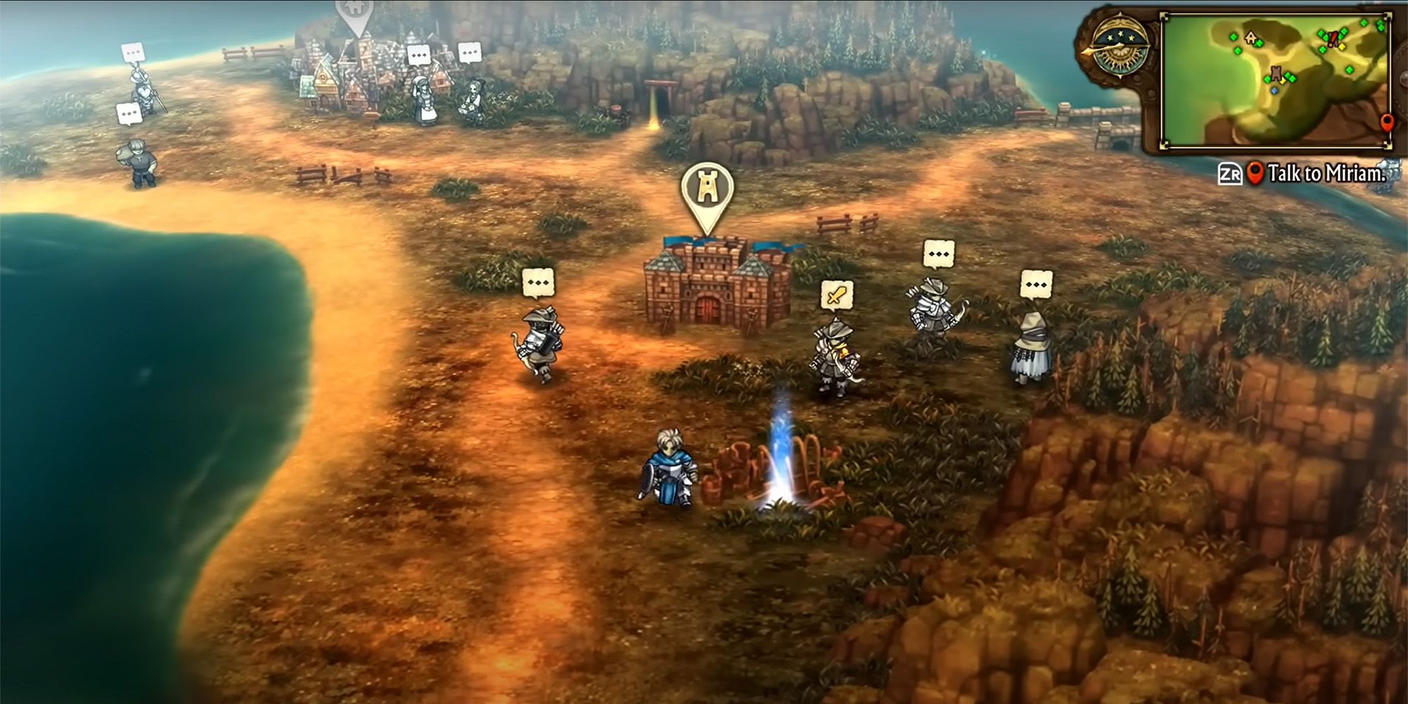 Alain exploring the overworld in Unicorn Overlord