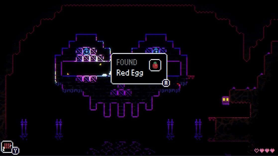 opening a chest with the red egg all egg locations in animal well