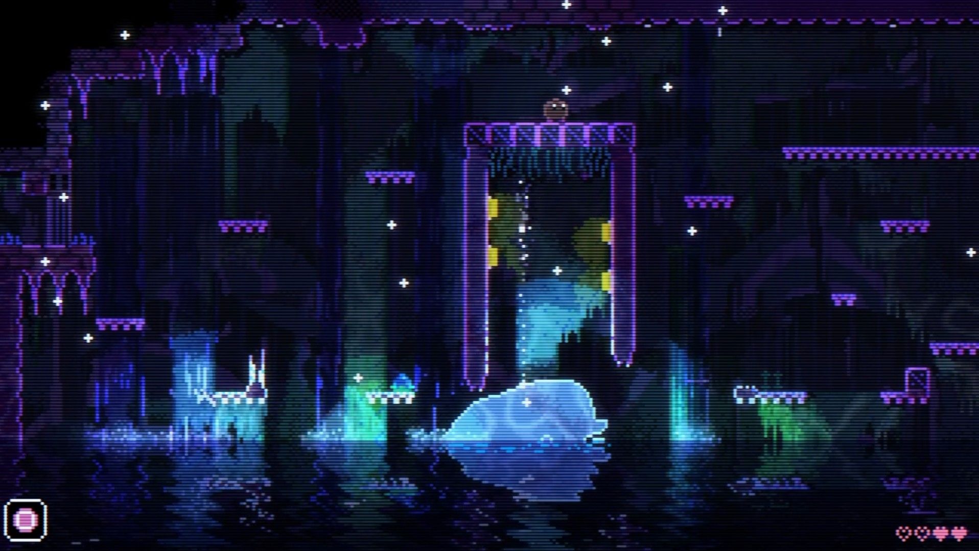 the whale spraying into the puzzle animal well b. flame