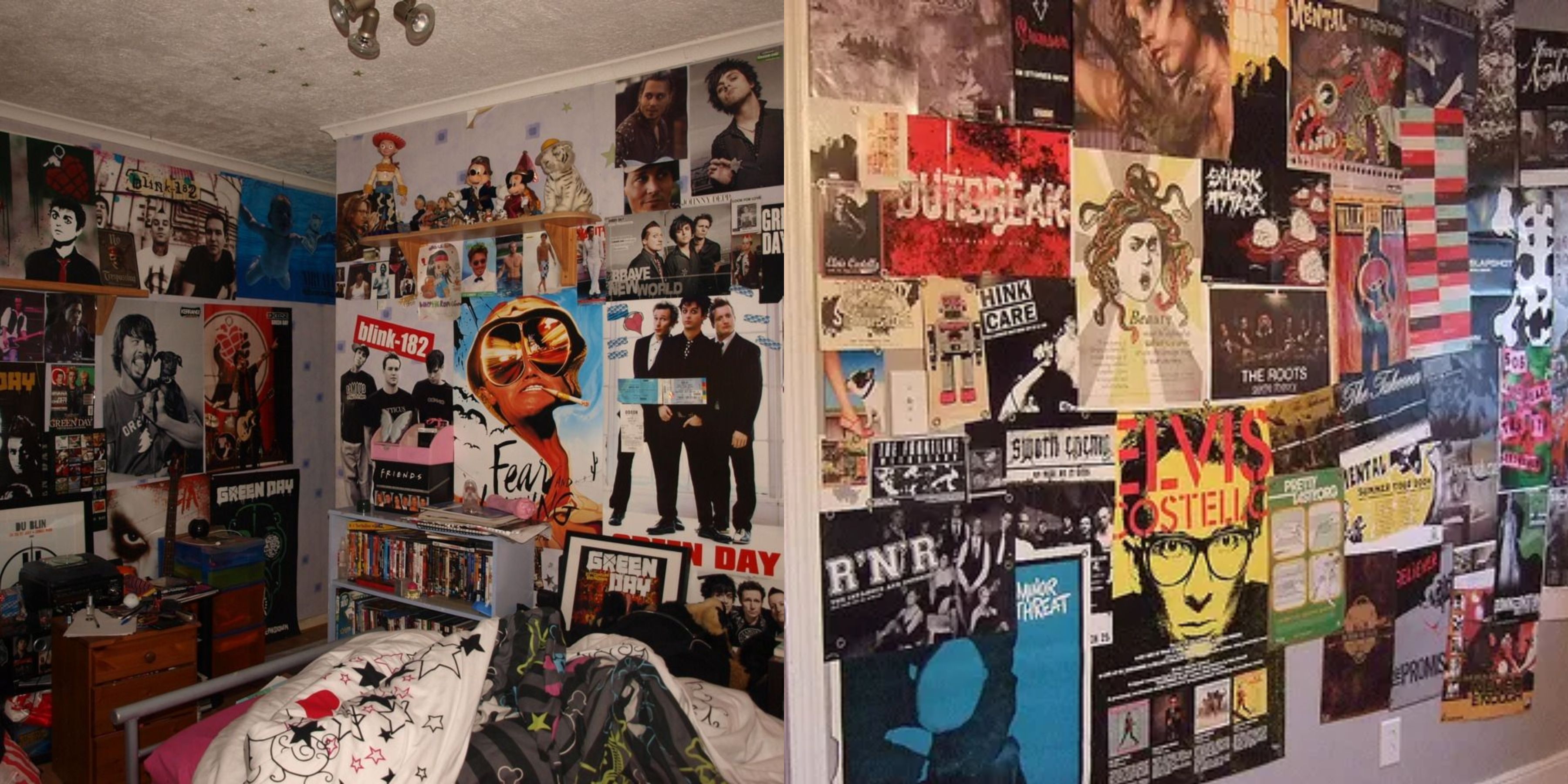 split image of the worst ways to display a poster