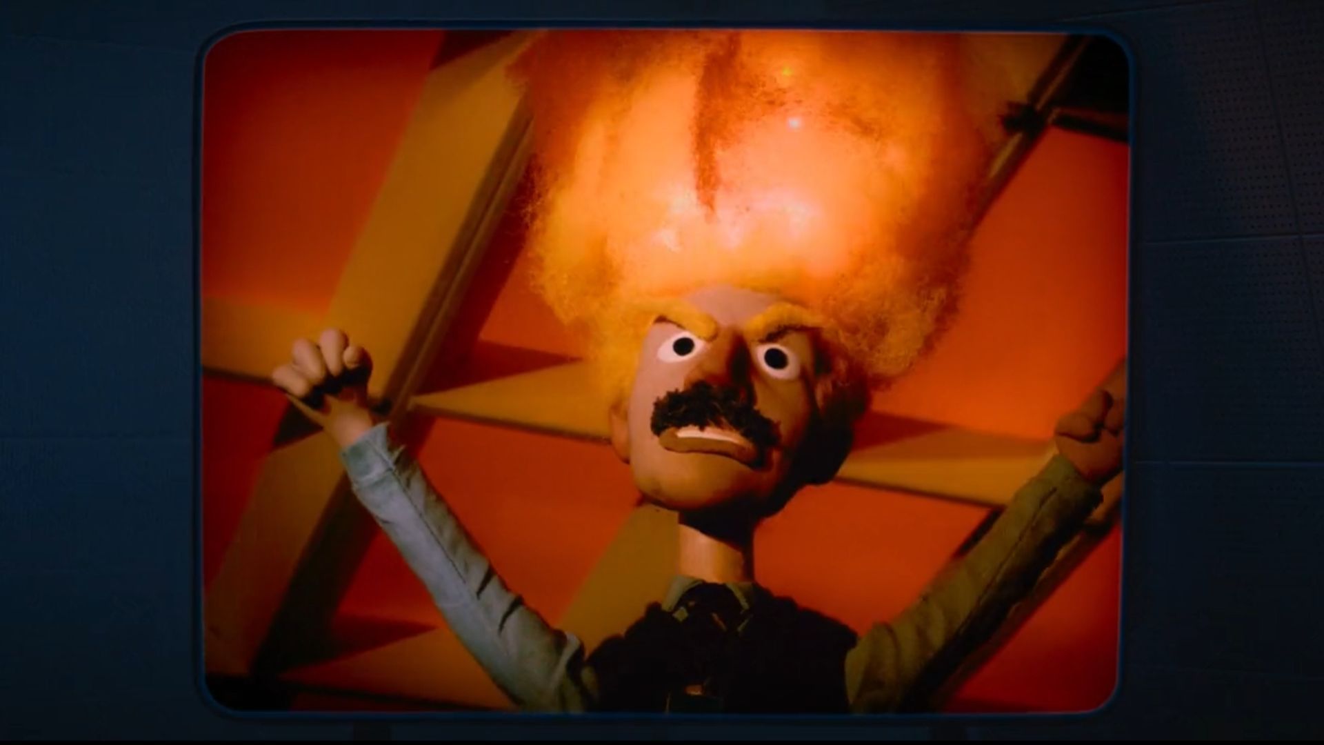 A Claymation Version Of Innie Irving From 'Hello Ms.Cobel' In Severance.
