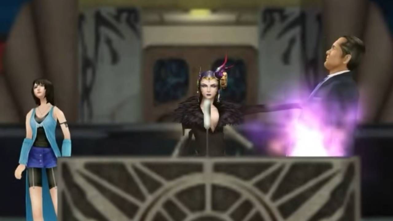 Edea kills Vinzer Deling in Final Fantasy 8.