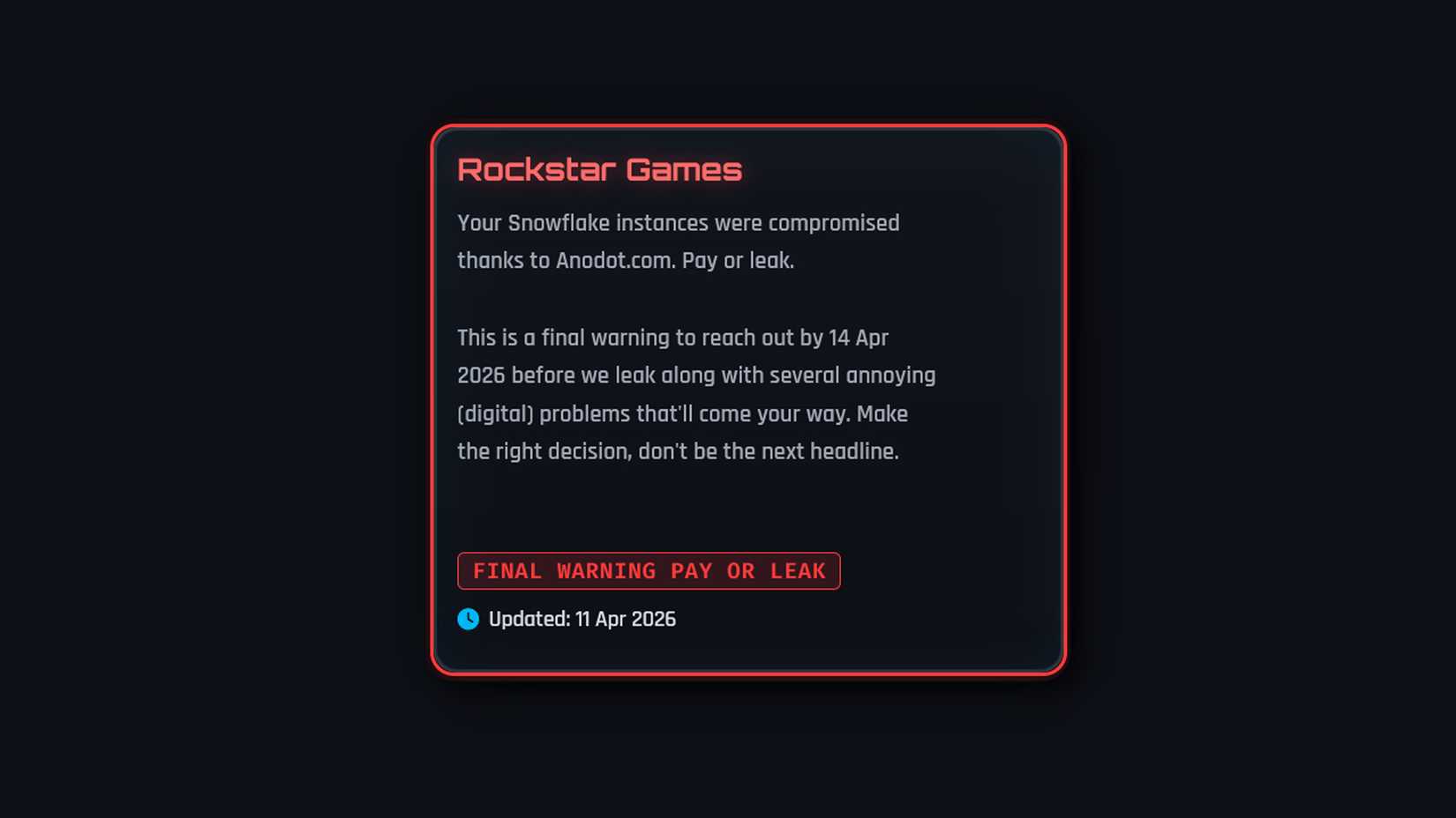 GTA 6 Developer Allegedly Breached By Hacking Group ShinyHunters