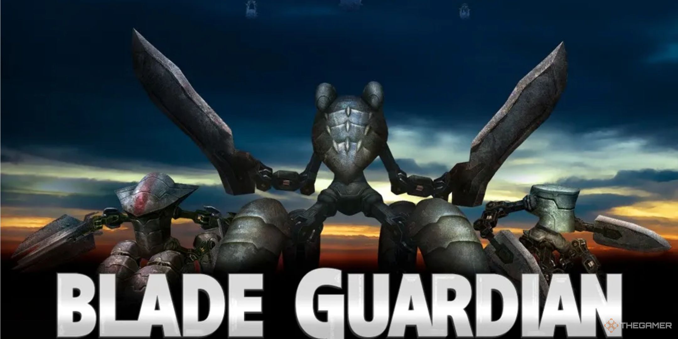 blade guardian cover art with multiple mechs.