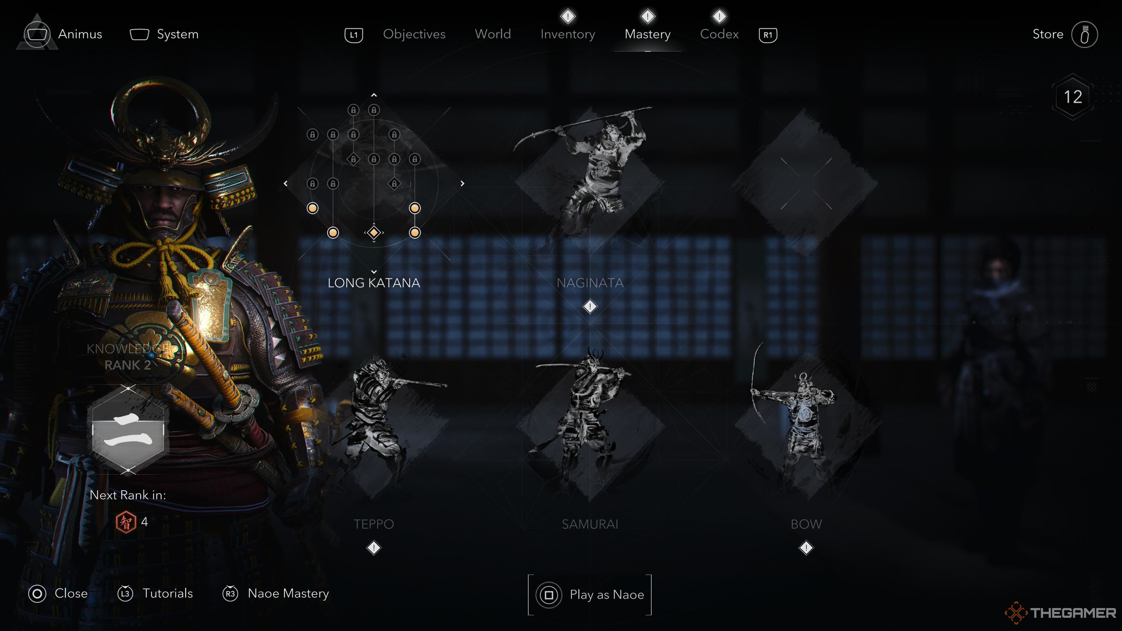 Yasuke's skill categories in Assassin's Creed: Shadows.