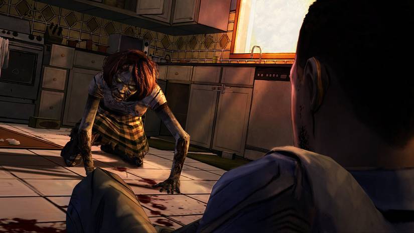 Zombie crawling towards Lee in TWD Game