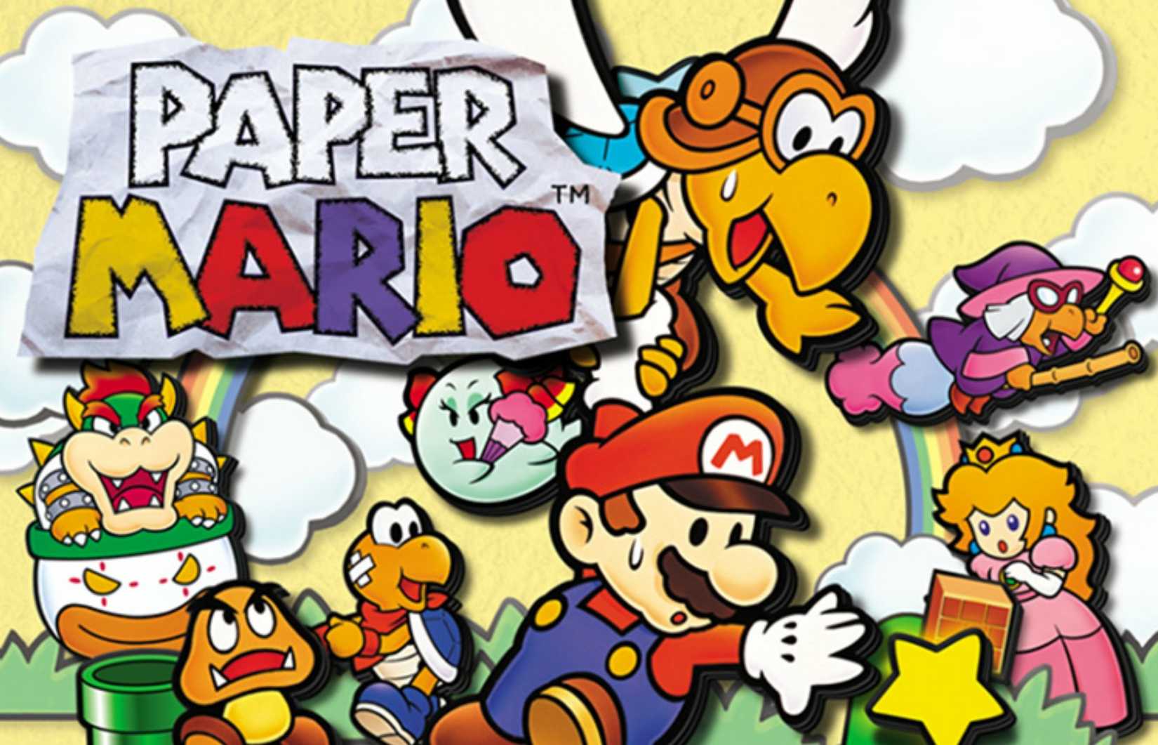 The cover of Paper Mario 64.