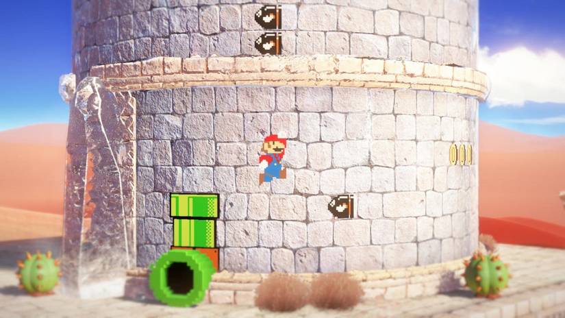 Mario Odyssey 2D gameplay
