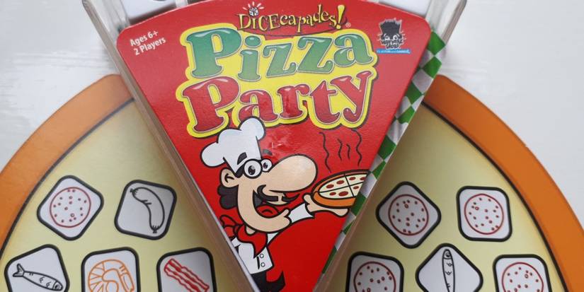 Pizza Party Board Game close up of pizza slice board