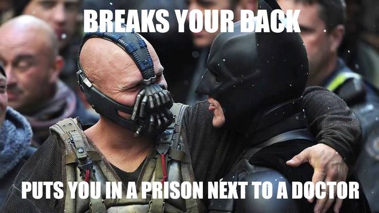 7 Bane Breaks Batmans Back Near a Doctor