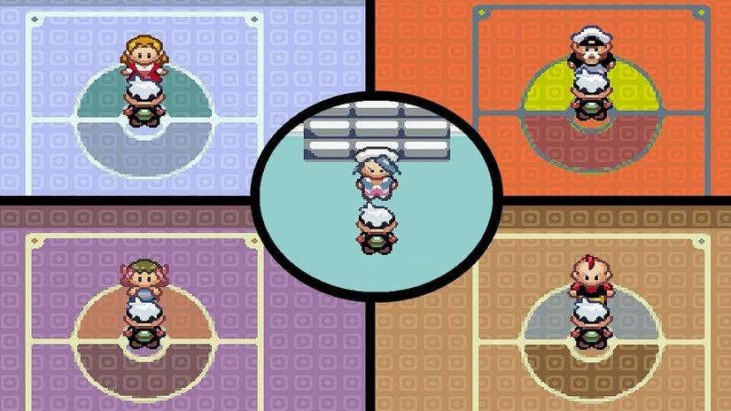 Player of Pokemon Emerald, Sapphire, and Ruby battling members of the Elite Four