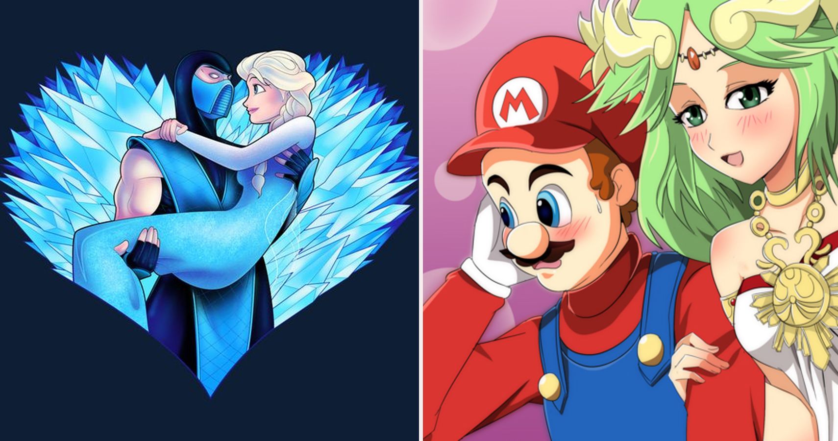 23 Video Game Crossover Relationship Fan Pictures That Are Too