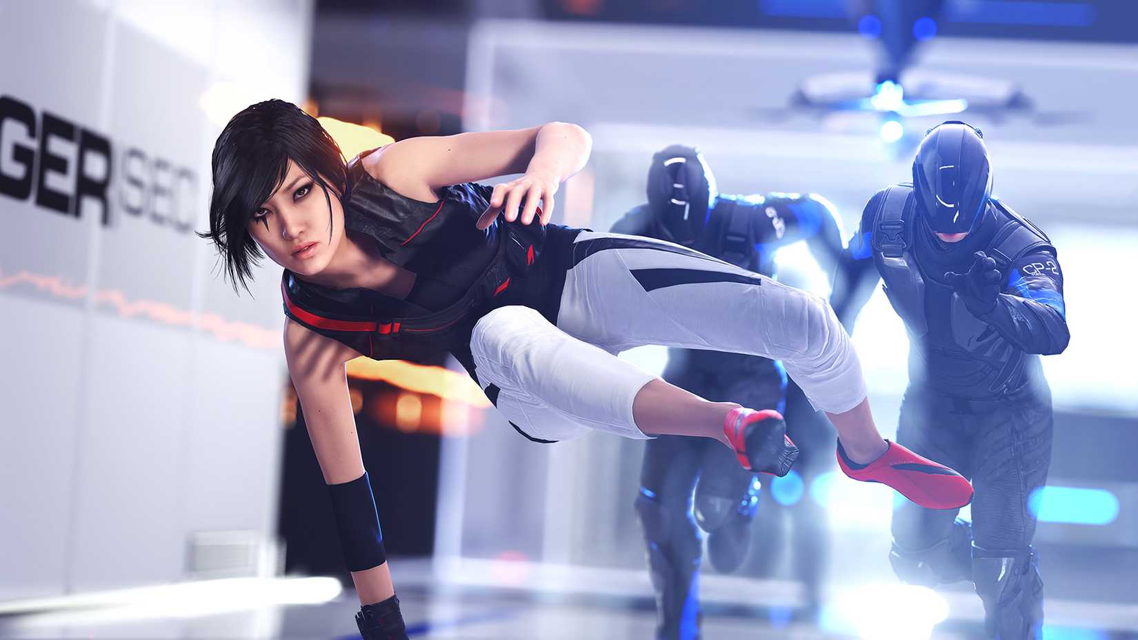 Faith in the vault over something in Mirror's Edge Catalyst.
