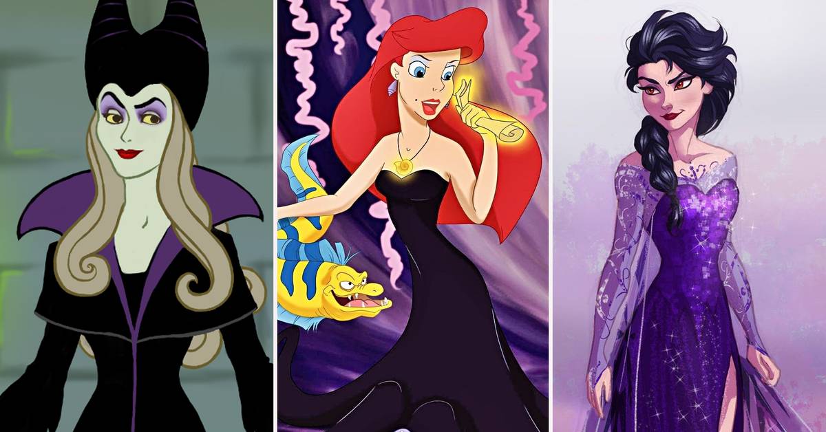 disney princess dressed as villains Disney princesses as villains in movie art