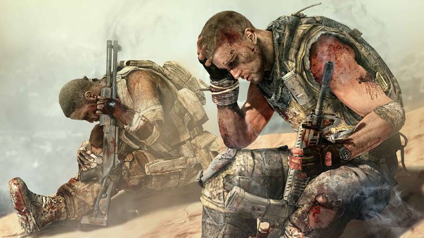 Delta squad heads down in Spec Ops The Line.
