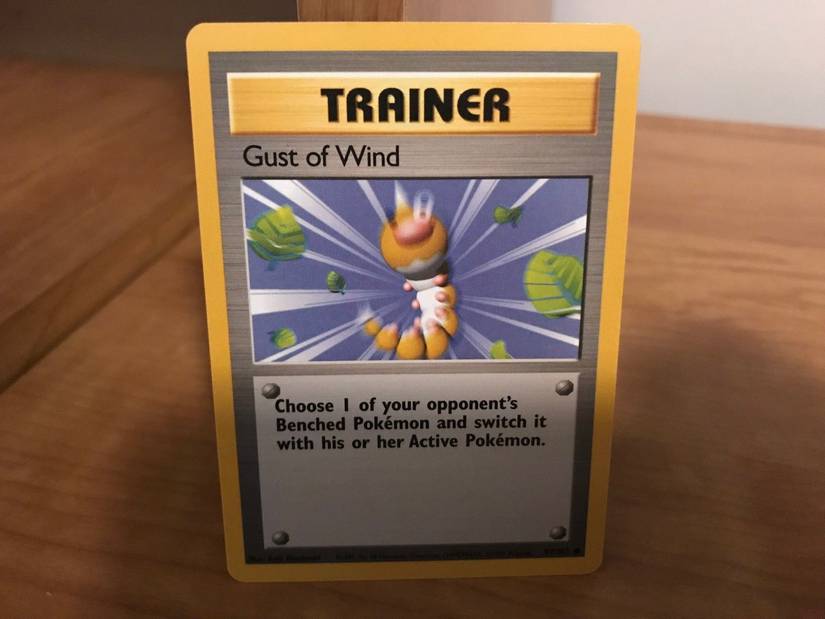 gust of wind pokemon card value 1999 Pokemon Trainer Card Gust Of Wind 93/102