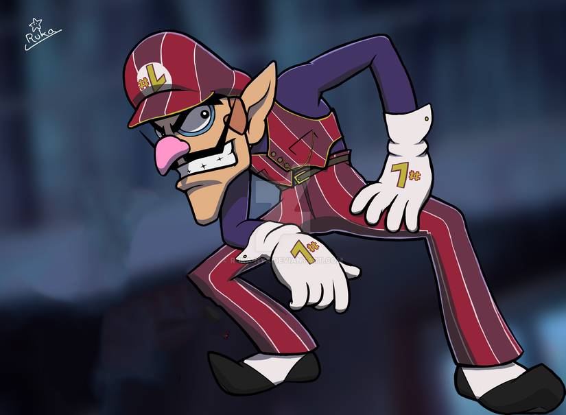 Raging Waluigi Fan Art Mario Characters Character