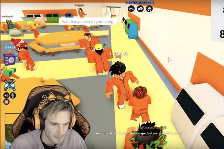 Roblox Reinstates Pewdiepie S Account After Accidental Ban - pewdiepie banned from roblox after surprise livestream amid