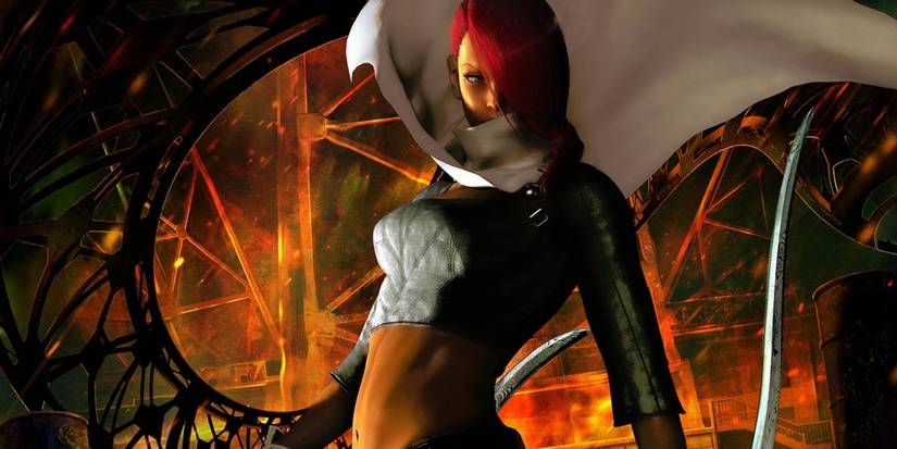 Lucia with her blades in Devil May Cry 2