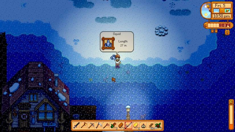 Stardew Valley گرفتن ماهی مرکب