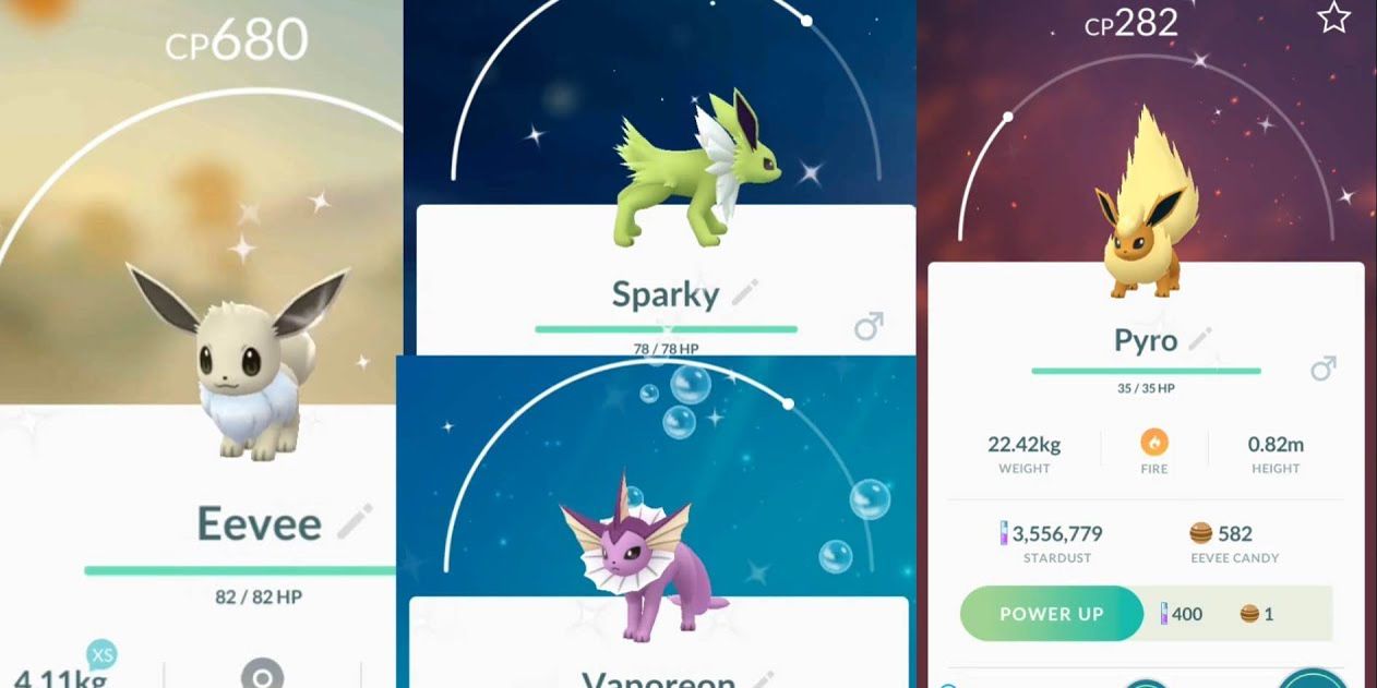 Pokémon: Every Shiny Eevee Evolution, Ranked | TheGamer