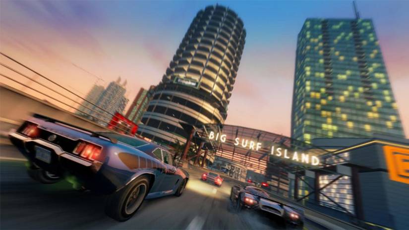 Big Surf Island in Burnout Paradise.