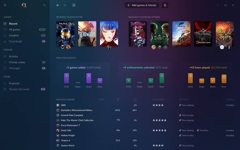 GOG's Galaxy Launcher Update Allows You To Hide Games In Your Library