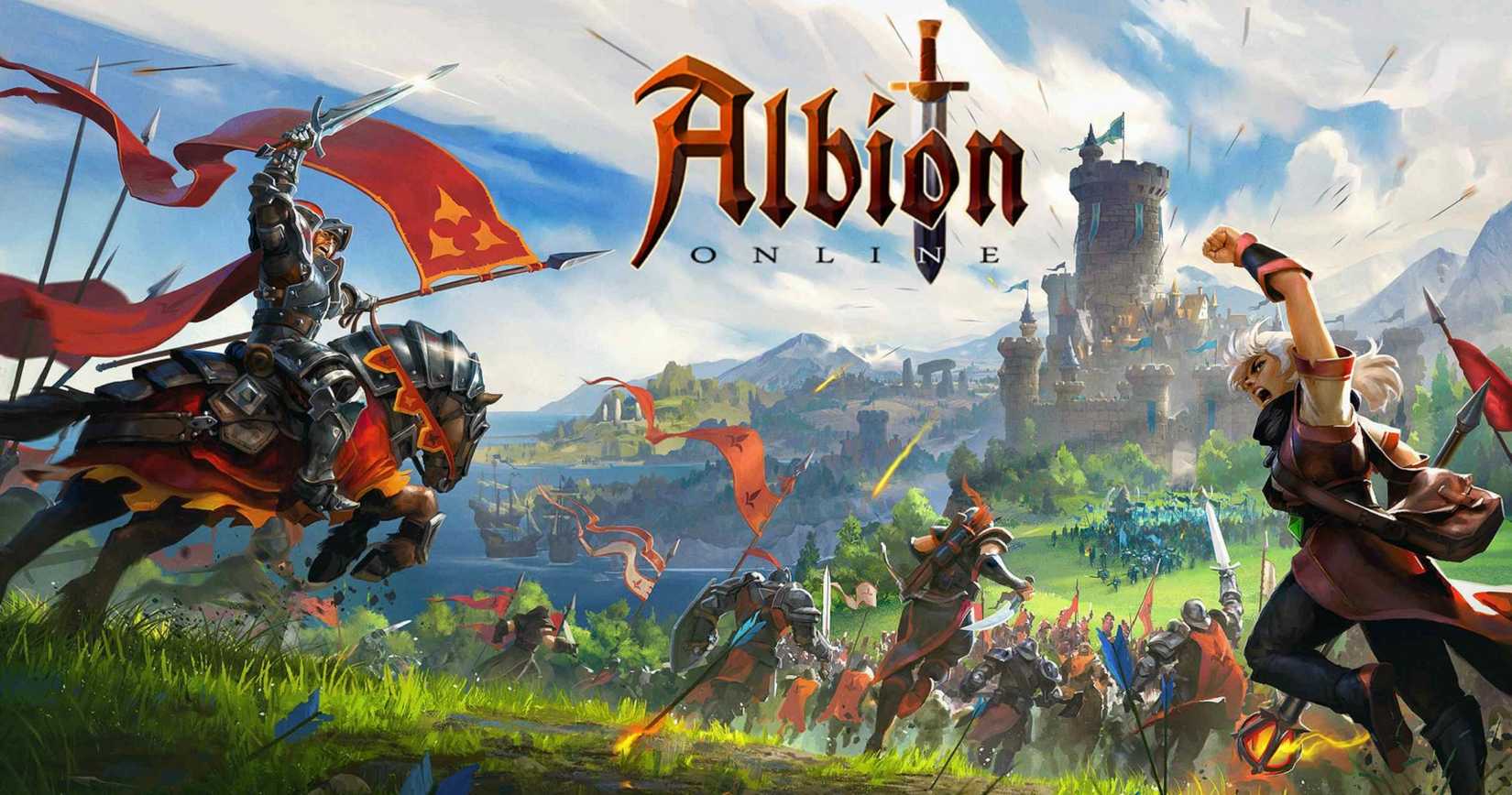 Albion Online promotional art of a medieval battle.
