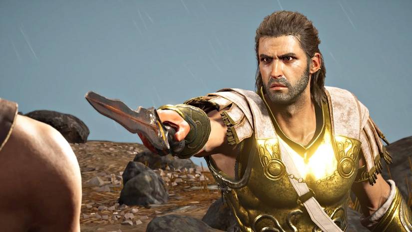 alexios som deimos i Assassin's Creed-odysséen.
