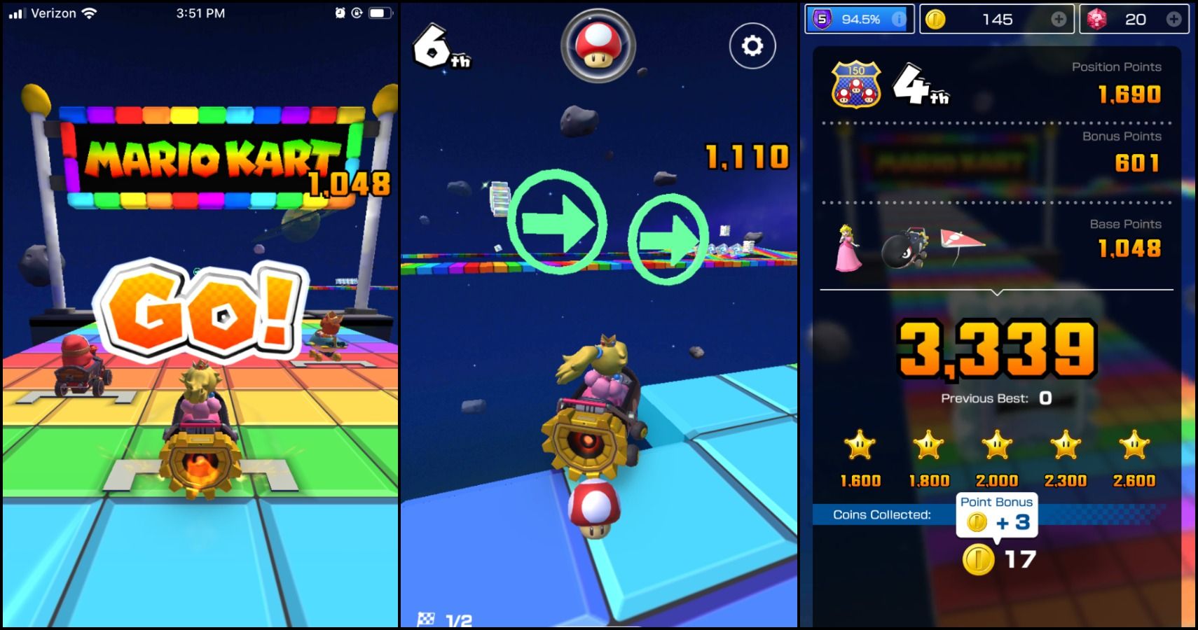 You Can T Fall Off Rainbow Road In Mario Kart Tour Thegamer