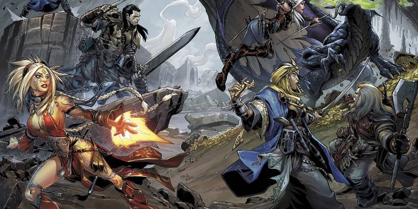 Box art showing battle scene in Pathfinder